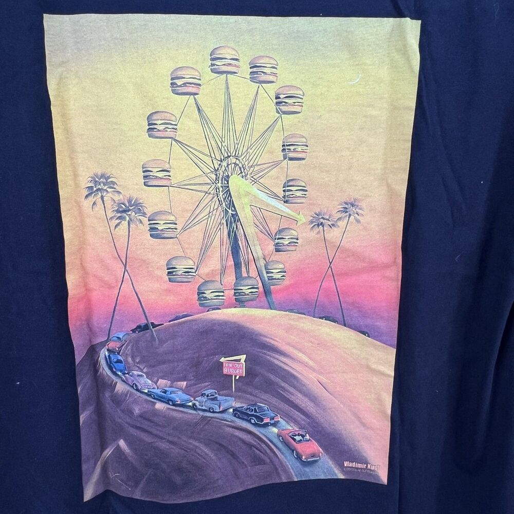 In-N-Out Burger 70th Anniversary T-shirt Souvenir Mens Black Sleeve 2019 XXL